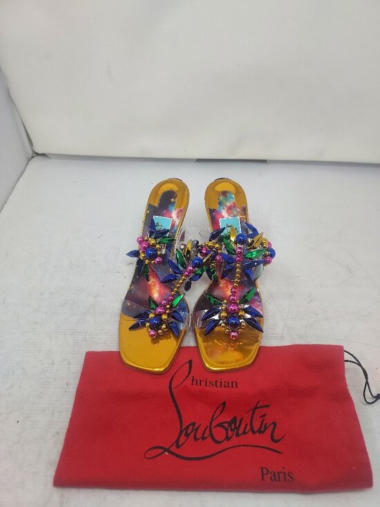 Christian Louboutin Marvel Imperious Rex Gold Jewel Sandal - Picture 5 of 14